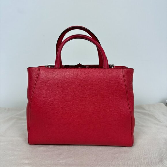 Fendi Red Petit 2Jours Leather Satchel - Picture 5 of 16
